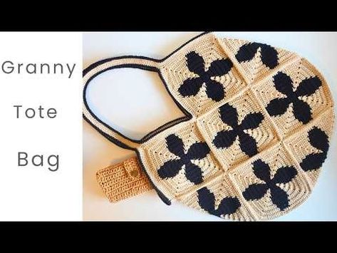 (13) Flower Granny Square Tote Bag :Easy Crochet Tutorial - YouTube Granny Square Tote Bag, Granny Square Tote, Flower Granny Square, Learn How To Crochet, A Beautiful Flower, How To Crochet, Learn To Crochet, Beautiful Flower, Crochet Tutorial