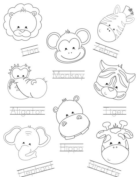 Jungle Animal Theme Preschool, Zoo Animals Preschool Worksheets, Jungle Worksheets Preschool, Animals For Preschool Activities, Rainforest Worksheets Preschool, Zoo Animals Kindergarten, At The Zoo Worksheets, Wild Animals Worksheets For Kindergarten, Zoo Worksheets Preschool