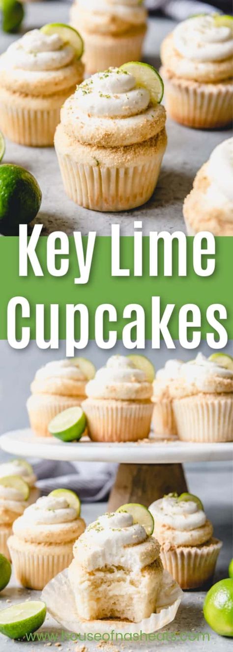 Take a tropical vacation with these delicious and moist Key Lime Cupcakes topped with a key lime buttercream frosting and graham cracker crumbs! #ad #SpringSweetsWeek #keylime #cupcakes #lime #homemade #fromscratch #moist #easy #citrus #fruit #pie #dessert #Florida #tropical #spring #summer Keylime Cupcake, Lime Buttercream Frosting, Key Lime Buttercream, Key Lime Pie Cupcakes, Lime Buttercream, Cracker Dessert, Key Lime Cupcakes, Cupcakes Homemade, Lime Cupcakes