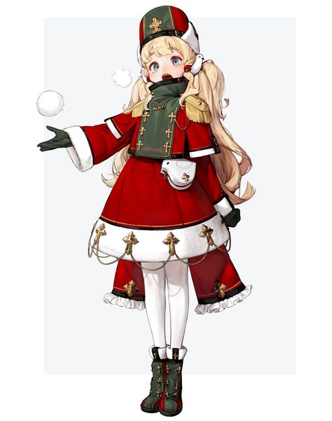 Anime Christmas, Concept Art Character, Christmas Characters, 영감을 주는 캐릭터, Female Character Design, Character Design References, An Anime, Anime Outfits, Girl Drawing