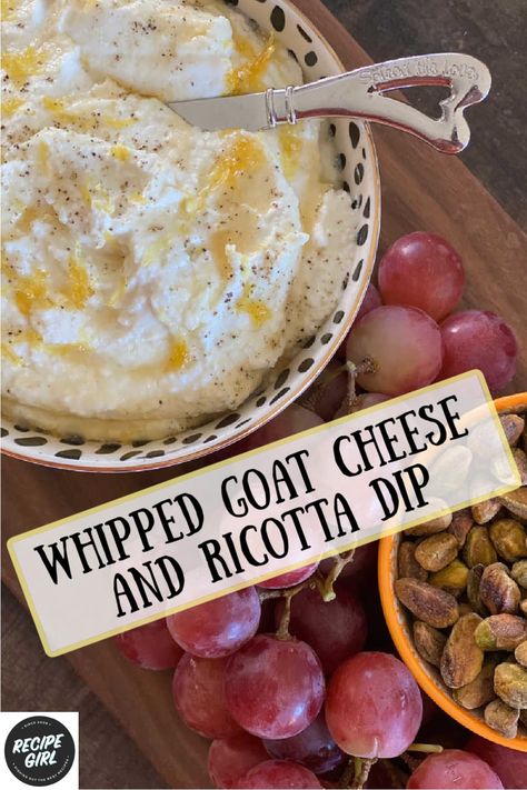 Ricotta Goat Cheese Dip, Goat Cheese Dip Easy, Ricotta Cheese Dip Recipes, Whipped Goat Cheese Dip, Ricotta Appetizer, Ricotta Dip Recipes, Whipped Ricotta Dip, Easy Cheese Dip, Ricotta Dip