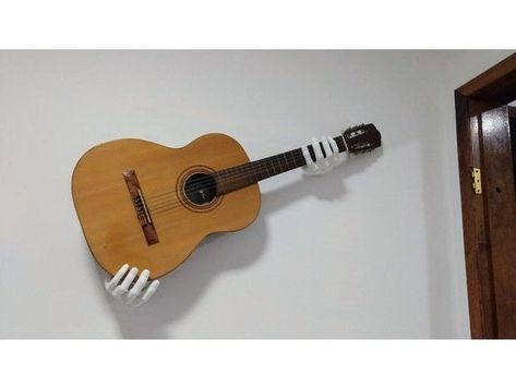 Guitar Wall Mount, Music Room Design, Guitar Wall Hanger, Food Art Photography, Guitar Room, 3d Printing Art, 3d Printing Diy, Hanger Holder, Guitar Wall