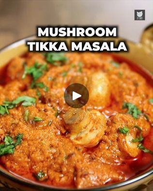 Mushroom Tikka Masala |  Restaurant Style Mushroom Tikka Masala | chef Varun | Try Chef Varun Inamdar's "Mushroom Tikka Masala" dish with rice or Tandoori Roti and let us know how it turns out.

Host: Varun Inamdar 

Ingredients:... | By Get Curried | Today let's make everyone's
favourite mushroom tikka. But let's not stop at that. Let's
make mushroom tikka masala. Like I said to make mushroom
tikka masala the first step is to make mushroom tikka. So
let's begin with that. Like for all tikkas it's a standard
recipe. Let's first begin with yoghurt or curds. To this to
make it nice thick and so that the marination kind of wraps
around the mushroom. I'm going to add in roasted graham
flour. Time to add in spices. The first one is karam masala
along with this ginger and garlic paste, red chill Mushroom Tikka Masala, Mushroom Tikka Recipe, Mushroom Butter Masala, Mushroom Indian Recipes, Mushroom Gravy Recipe Indian, Tandoori Mushroom, Mushroom Tikka, Mushroom Recipes Indian, Mushroom Masala Recipe