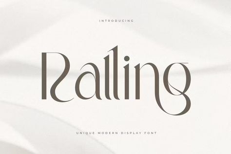 Ralling - Unique Luxury Modern Display Font, Sans-Serif ft. elegant & modern - Envato Elements Spiritual Font, Flowy Fonts, Commercial Free Fonts, Soft Fonts, Serif Logo, Free Commercial Fonts, Sports Fonts, Luxury Font, Display Fonts