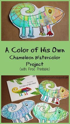 A Color Of His Own, Chameleon Watercolor, Classic Kids Books, Preschool Colors, Watercolor Projects, E Mc2, Preschool Books, Kindergarten Art, Kitchen Floor