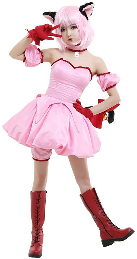 Ichigo Momomiya, Ichigo Cosplay, Mew Ichigo, Short Pink Dress, Cat Ears And Tail, Cat Cosplay, Ears And Tail, Pink Dress Short, Mew Mew