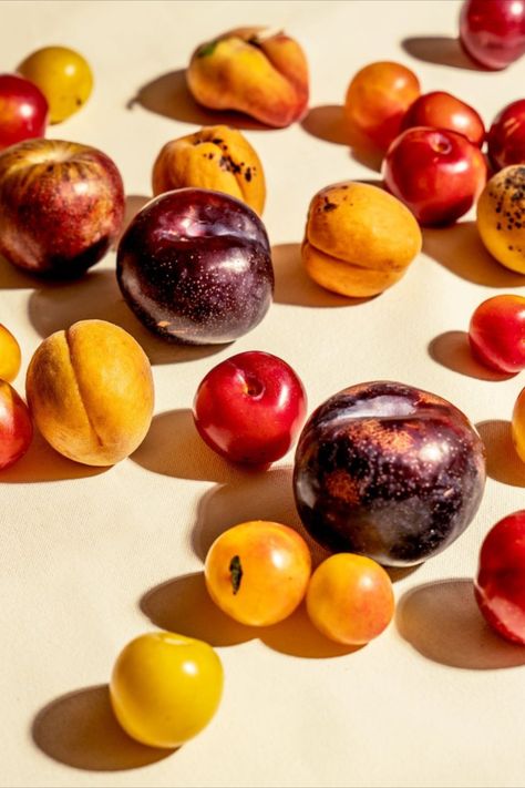 Peaches, plums, nectarines, oh my! Whether you call them stone fruit or drupes, these treats peak in July and August, which makes it the perfect time to get cooking with them. So how the heck can you incorporate stone fruit into sweet and savory dishes alike? We’ve got you covered with 11 go-to recipes for juicy, seasonal stone fruit. Peach Photoshoot, Food Poetry, Spring Fruits, Macro Food Photography, Misfits Market, Spring Fruit, Food Art Photography, Fruits Photos, Stone Fruits