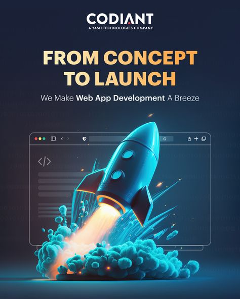 From the first concept to the final launch, we've got you covered! 💯 Our web app development services are designed to take the stress out of the process. 🚀.#digitalmarketing #onlinemarketing #socialmediastrategy #contentmarketing #SEOstrategy #digitaladvertising Web Development Posters, Web Development Creative Ads, App Development Creative Ads, Partnership Post, Web Development Post, Digital Marketing Poster, Course Poster, App Launch, Website Ads