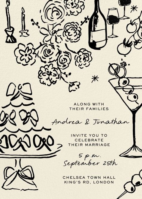 To the Nines - Wedding Invitation | Send online instantly | RSVP tracking Wedding Invitation Online, Modern Classic Wedding Invitations, Belated Birthday Card, Kids Birthday Themes, Wedding Invitations Online, Save The Date Photos, Birthday Cards For Her, Invitation Inspiration, Brunch Wedding