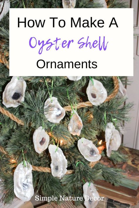 Sea Shell Decoration Ideas, Oyster Ornaments Holidays, How To Make Oyster Shell Ornaments, Oyster Shell Angels, Diy Oyster Shell Ornaments, Oyster Shell Ornaments Diy, Diy Oyster Shell, Oyster Shell Christmas Ornaments, Oyster Shell Candle Holder