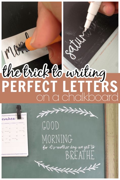 How To Do Chalkboard Lettering, How To Write With Chalk Markers, Diy Chalkboard Lettering Tutorials, Vinyl On Chalkboard, How To Write On Chalkboard Sign, How To Make A Chalkboard Sign, Mini Chalkboard Signs Ideas, Craft Show Chalkboard Sign, Chalkboard Lettering Ideas