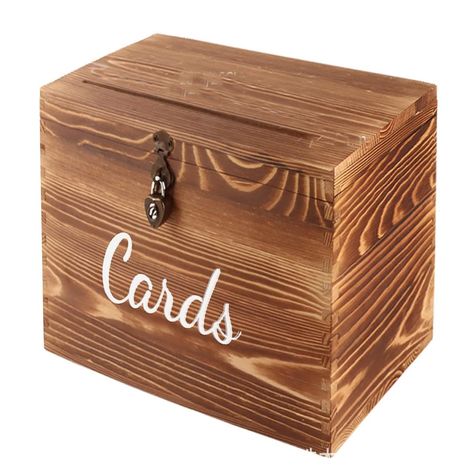 PRICES MAY VARY. ❤Rustic Wooden Wedding Card Box: 10×10×6 in,holder more 200+ ❤Wedding Card Box With Lock：The box can be used with a variety of scenes.Can be combined with various colors. 1 Wedding Card Box Ideas Rustic Gift Table, Wood Card Box Wedding, Wedding Card Box Ideas, Card Box Ideas, Wooden Card Box Wedding, Wood Card Box, Rustic Card Box, Rustic Card Box Wedding, Wooden Card Box