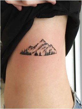 Moutain Tattoos, Berg Tattoo, Tattoo Mountain, Small Rib Tattoos, Mountain Tattoo Simple, Dragons Tattoo, Foot Tattoos For Women, Small Girl Tattoos, Small Tattoos Simple