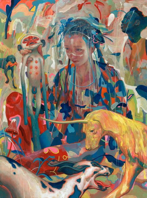 James Jean’s New Narratives Blended With Abstraction James Jean, Arte Inspo, Wow Art, Ap Art, Drawing Tutorials, Art Portfolio, Painting Illustration, 그림 그리기, Painting Inspiration