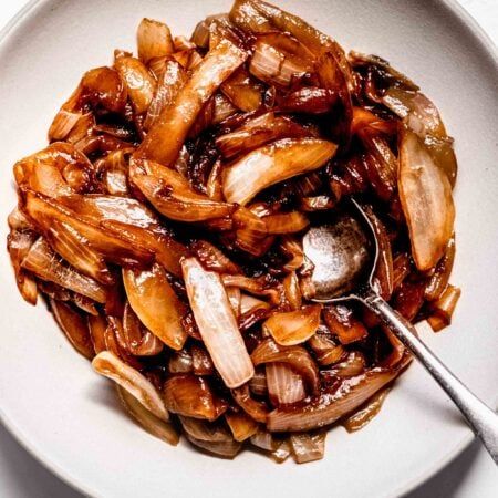 Sauteed Onions Recipe - Platings + Pairings Sauteed Onions, Caramelized Onions Recipe, Sautéed Onions, Steak Bites Recipe, Mustard Dipping Sauce, Easy Mashed Potatoes, Sweet Smoothies, French Onion Chicken, Grilled Sausage