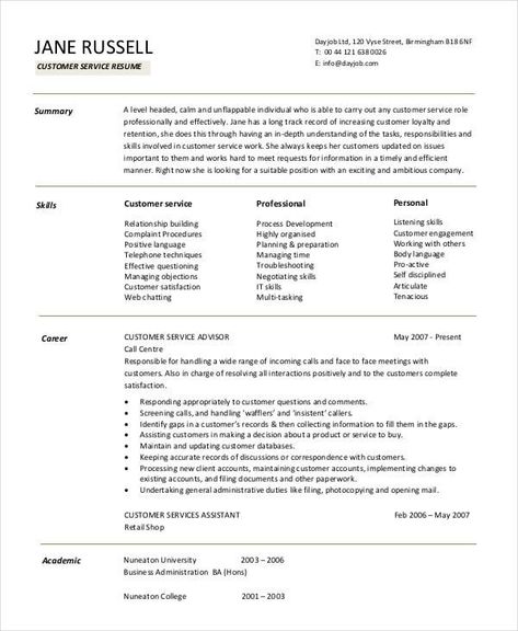 resume template customer service Teaching Resume Examples, Retail Resume Examples, Cv Skills, Customer Service Resume Examples, Good Customer Service Skills, Customer Service Skills, Customer Service Resume, Microsoft Word Resume Template, Customer Service Training