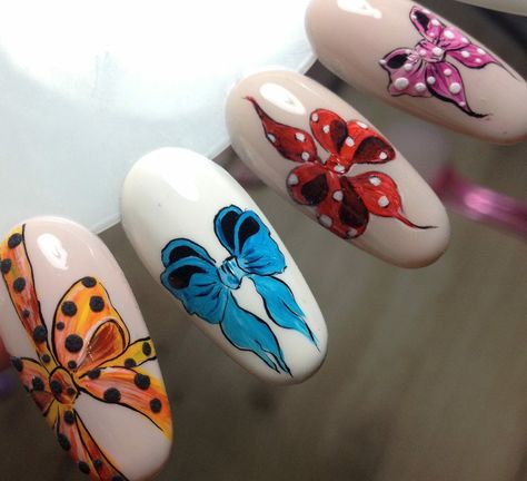 Bows Nail Art Designs, Bow Nail Art Designs, Bow Nail Designs, Nail Art Stencils, Quick Nail Art, Bow Nail Art, Bow Nail, Sunflower Nails, Kids Clay