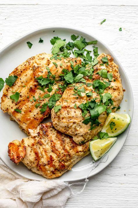 Dijon Grilled Chicken, Dijon Chicken Recipes, Chicken Marbella, Dijon Chicken, Marinating Chicken Breast, Healthy Chicken Dinner, Mustard Chicken, Grilled Chicken Recipes, Mediterranean Diet Recipes