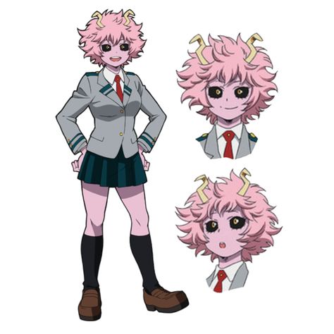 Mina Ashido Character Sheet, Uraraka Redesign, Ground Zero Bnha, Mha Class B Characters, Mha Bakusquad, My Hero Academia Class 1-b, Mina Ashido, Drawing Face Expressions, Anime Friendship