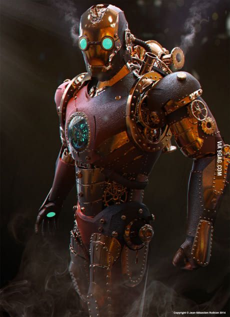 Steampunk Iron Man! Steampunk Iron Man, Steampunk Kunst, Steampunk Mode, Steampunk Characters, Mode Steampunk, Steampunk Tendencies, Art Steampunk, Iron Man Armor, Style Steampunk