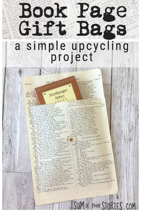 Repurposed Books Diy, Book Page Gift Bags, Book Page Pockets Diy, Upcycled Book Pages, Book Mail Aesthetic, Upcycling Old Books, Old Book Paper Crafts, Mod Podge Book Pages, Book Page Cards