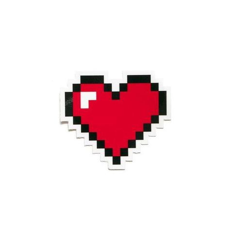 SPPCE 8-Bit Pixel Heart Sticker 8 Bit Stickers, Aesthetic Red Stickers, Red Stickers Aesthetic Printable, Red Stickers Aesthetic, Heart Stickers Aesthetic, Sticker Design Aesthetic, Cute Heart Stickers, Pixel Art Heart, Pixel Stickers