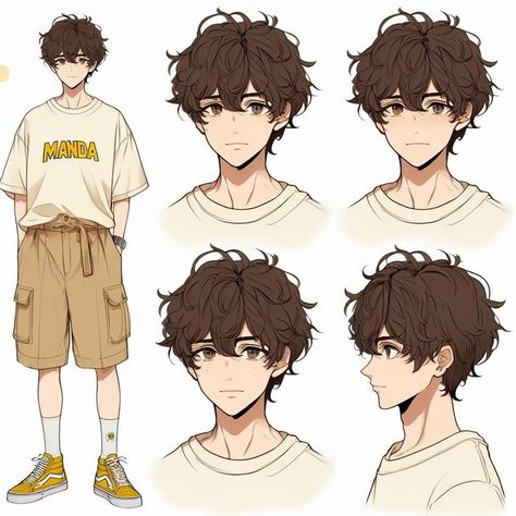 Art Style Hair, Anime Curly Hair, Scrunchie Bun, Boy Hair Drawing, Drawing Male Hair, Digital Hair, Curly Hair Drawing, Gorgeous Birthday, Anime Boy Hair