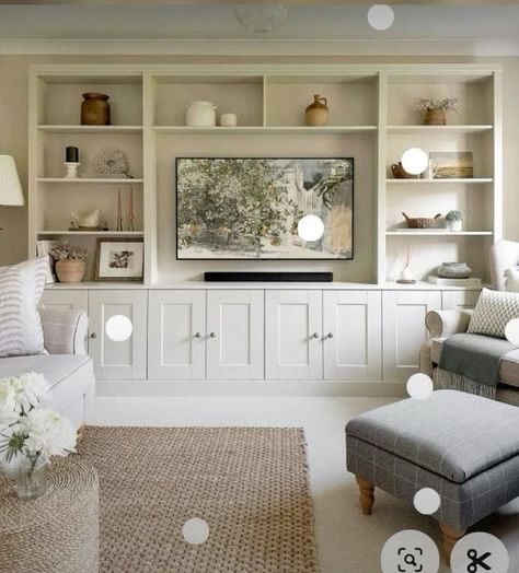 Snug Room, Built In Shelves Living Room, Bedroom Basement, Living Room Built Ins, Living Room Wall Units, Bar Basement, Living Room Tv Wall, Room Remodeling, Living Room Inspo