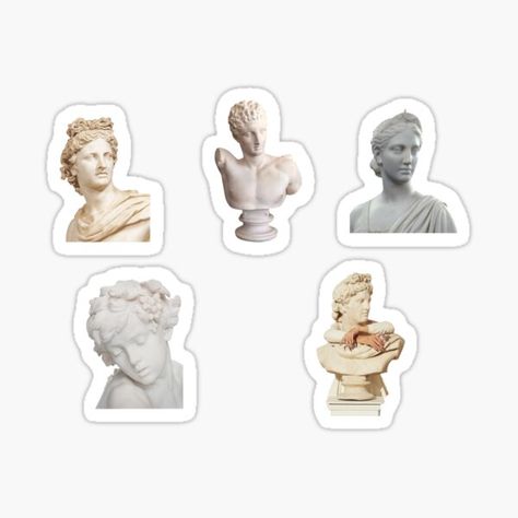 Statue Sticker, English Projects, Greek Statues, Stickers Aesthetic, Digital Gifts, Digital Gift Card, Aesthetic Stickers, Sticker Pack, Stickers Packs