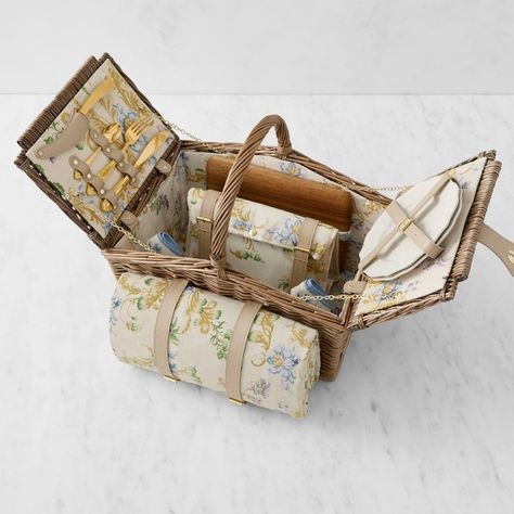 Bridgerton Picnic Basket | Williams Sonoma Small Picnic Basket, Bridgerton Picnic, Picnic For Two, Picnic Basket Set, Wood Cheese Board, Kids Pottery, Perfect Picnic, Hand Woven Baskets, Watch Party