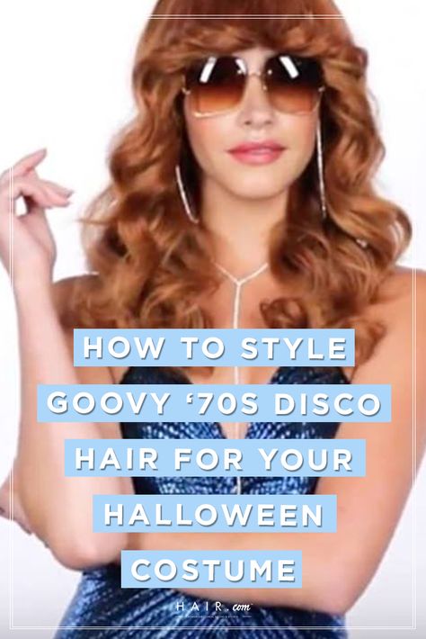 October is coming and we all know that means it's time for pumpkin spice everything, sweater weather, and our favorite, Halloween! If you're looking to do a 70's inspired costume for this years party, this is how you can make it look realistic and gorgeous. 70s Crimped Hair, 70s Glamour Hair, 70 Hairstyles 1970s Disco, Disco Era Hair, Disco Hairstyles 70s Headband, 70 Hair Styles 1970s Disco, Disco Hairstyles 70s, 70 Hairstyles 1970s, Disco Hair And Makeup