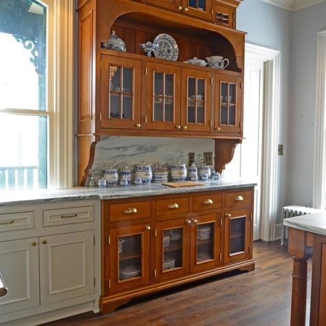 75 Victorian Kitchen Ideas You'll Love - August, 2024 | Houzz Victorian Style Cabinets, Early 1900s Kitchen, Modern Victorian Kitchen Cabinets, 1800s Kitchen Remodel, Small Victorian Kitchen, Victorian Pantry, Victorian Homes Interior Kitchen, Victorian Kitchen Ideas, Victorian Home Kitchen