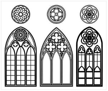 Middle School Gothic Cathedrals Art Lesson for kids - Leah Newton Art Architecture Antique, L'art Du Vitrail, Gothic Windows, Medieval Gothic, Rose Window, Stained Glass Angel, زجاج ملون, Gothic Cathedrals, Cathedral Architecture