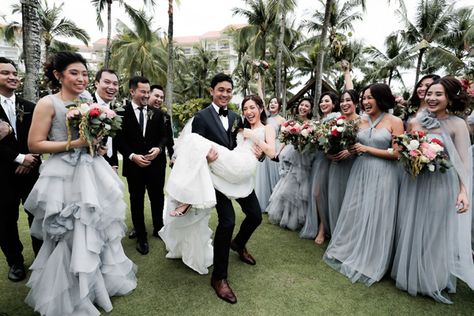 Kryz Uy Slater Young Wedding Photos | Philippines Wedding Blog Kryz Uy Wedding, Slater Young, Kryz Uy, Wedding Theme Color Schemes, Young Wedding, Bride And Breakfast, Philippines Wedding, Wedding First Look, Dusty Blue Bridesmaid Dresses