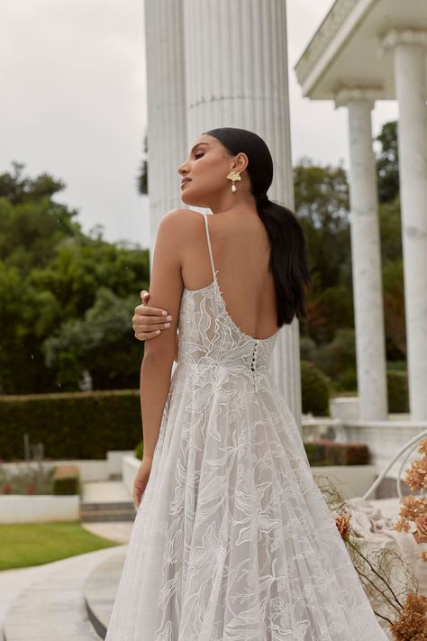 DUNE - Madi Lane Bridal Large Floral Lace Wedding Dress, Dune Wedding, Madi Lane Bridal, Ethereal Bride, Tulle Straps, Floral Lace Wedding Dress, Bridal Showroom, Madi Lane, Paper Rings