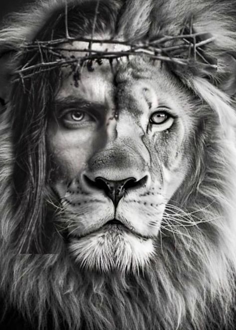 Lion With Thorns Tattoo, Good Over Evil Tattoo, Lion Jesus Tattoo, Lion And Jesus Tattoo, Religious Tattoos For Men, Lamb Tattoo, Jesus Tattoo Design, Sheep Tattoo, Archangel Tattoo