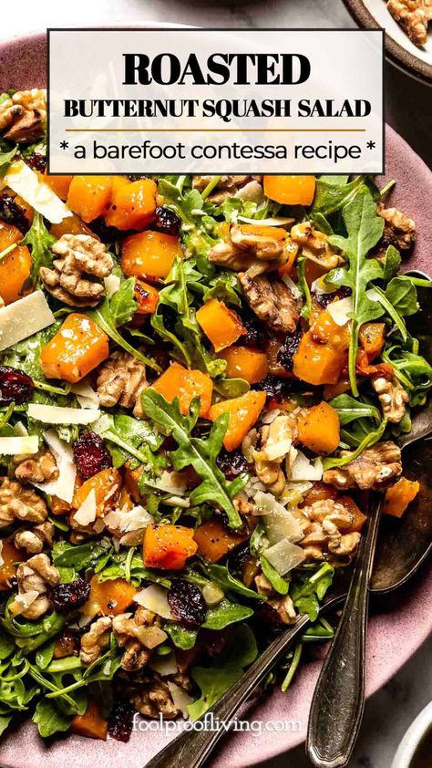 Roasted Butternut Squash Salad, Grain Salads, Autumn Salad Recipes, Thanksgiving Salad, Butternut Squash Salad, Harvest Salad, Squash Salad, Warm Salad, Butternut Squash Recipes