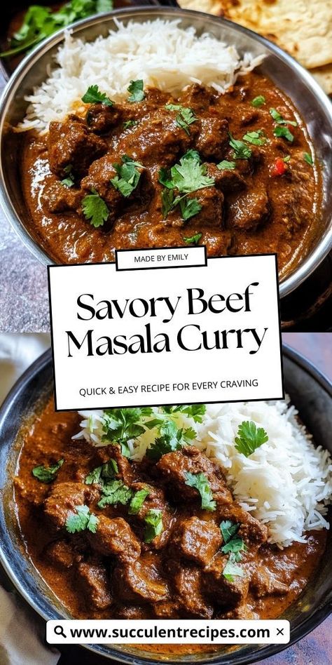 Enjoy the depth of flavor in this Slow-Cooked Beef Masala Curry, where tender beef is infused with a medley of spices, creating a rich and savory dish perfect for family meals. Beef Curry Indian, Beef Masala, Indian Beef Recipes, Beef Curry Recipe, Masala Spice, Curry Recipes Indian, Hearty Casseroles, Beef Curry, Slow Cooked Beef