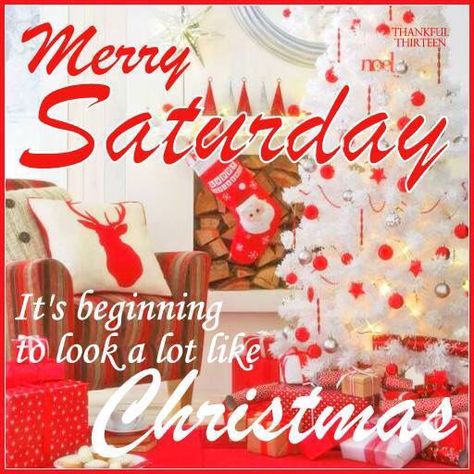 Merry Saturday, It's Beginning To Look Alot Like Christmas. FB 12/17/2016 Christmas Eve Greetings, Blessed Christmas Quotes, Thirteen Quotes, Saturday Christmas, Saturday Greetings, Good Morning Christmas, Weekend Greetings, Holiday Morning, Good Morning Saturday