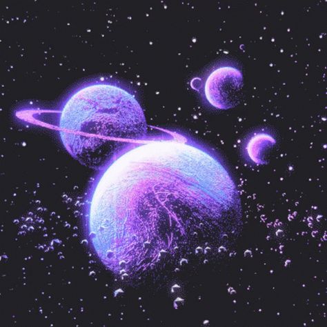 Spae Planet GIF - Spae Planet Stars - Discover & Share GIFs The Sky, Planets, Bubbles, Gif, Stars, Purple