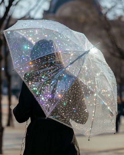 ☂️☂️☂️✨✨✨ #Umbrella #Rain #rainyaesthetic #IridescentAIArt #IridescentArt #Iridescent #Glitter #Glittercore #thursday Rain Umbrella Aesthetic, Rain And Umbrella Aesthetic, Aesthetic Umbrella, Umbrella Aesthetic, Rainy Rainbow Aesthetic, Clear Umbrella Aesthetic, Rain And Rainbow Aesthetic, March Aesthetic, Beautiful Umbrella