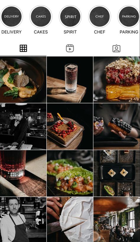 Fine Dining Instagram Feed, Restaurant Feed Ideas, Steakhouse Instagram Feed, Instagram Grid Restaurant, Food Blog Instagram Feed, Instagram Restaurant Ideas, Photoshoot Restaurant Ideas, Restaurant Instagram Feed Ideas, Restaurant Ig Feed