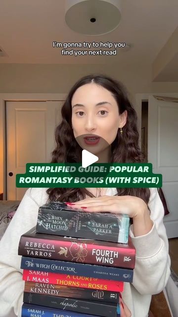 Gabriella Guava on Instagram: "If you’ve got questions about the book let me know! :) 

I’d love to do more of these book recs (maybe in different genres too). I ran out of time here but had more romantasy books to include 🥲

#romantasy #fantasybooks #acotar #fourthwing #bookrecs" Romantasy Books, Romantasy Book, D Love, Book Recs, Out Of Time, Sarah J, Fantasy Books, Do More, Let Me