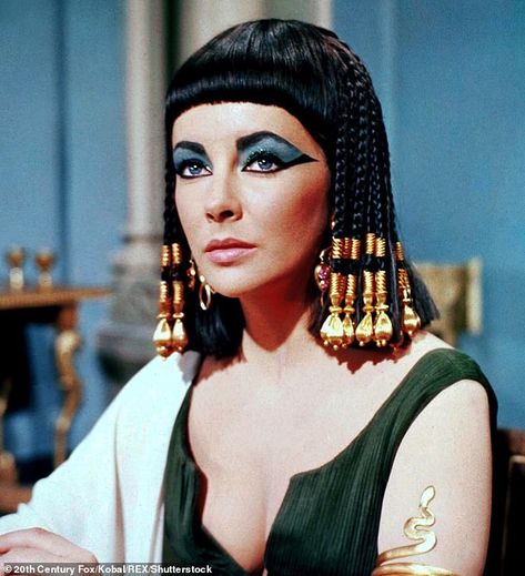 Scientists recreate Cleopatra's PERFUME using 2,000 year-old-recipe | Daily Mail Online Egyptian Hair, Chic Halloween Costume, Cleopatra Makeup, Egyptian Hairstyles, Cleopatra 1963, Elizabeth Taylor Cleopatra, Egyptian Makeup, Queen Cleopatra, Chantal Thomass