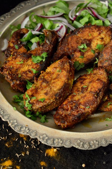 Indian Fish Fry, Indian Tapas, Indian Fish Recipes, Sambhar Recipe, Kashmiri Chilli, Masala Fish, Bangladeshi Food, Fried Fish Recipes, Easy Fish Recipes