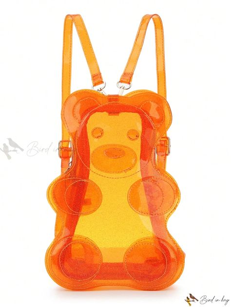 Bird in Bag - Fashionable Transparent Jelly Shoulder Bag for Women Casual Glamour, Novelty Handbags, Jelly Bears, Crossbody Bag Pattern, Bear Shape, Mini Mochila, Adjustable Bag, Girls Purse, Novelty Bags