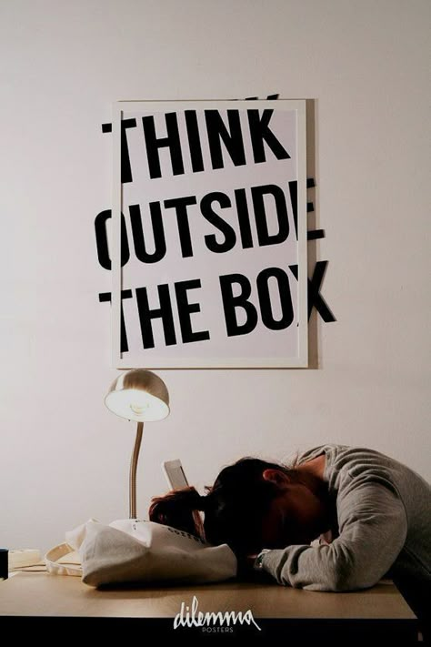 Box Print, Wall White, Quote Typography, Typography Wall, Study Rooms, Sensory Experience, Classroom Walls, Outside The Box, Thinking Outside The Box