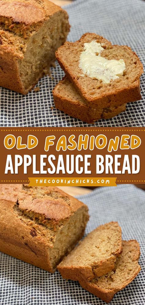 Cinnamon Applesauce Bread, Recipe Using Applesauce, Canned Applesauce, Applesauce Bread, Cinnamon Applesauce, The Cookin Chicks, Apple Sauce Recipes, Applesauce Cake, Homemade Applesauce