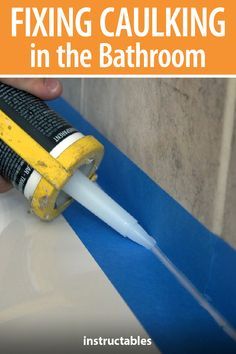 Learn how to do small seamless caulking in your bathroom to avoid mold growing. #Instructables #home #fixing #improvement #mildew #shower #bath #kitchen #repair Diy Caulking Bathroom, Bathroom Caulking Tips, Shower Caulking Replacing, Diy Home Repair Bathroom, Caulk Bathtub, Caulking Tips Bathroom, Bathroom Caulking, Bathtub Caulking, Bathroom Caulk