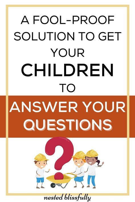 Understand how to get your children to answer your questions and why don't they stop to answer you. And how to have them answer you with this Sure-shot Fool proof Solution! Why Questions, Break The Cycle, Fool Proof, Kids Nutrition, Parenting Tips, I Don T Know, Losing You, Parenting Hacks, Preschool